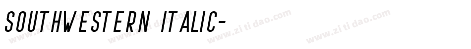 Southwestern Italic字体转换